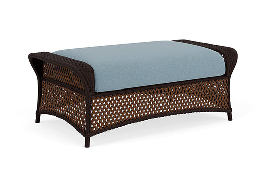 Lloyd Flanders - Grand Traverse Large Ottoman In Caramel Finish With Unearth Mist Fabric - 713270362068 view 2