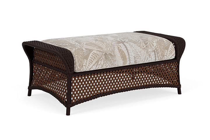 Lloyd Flanders - Grand Traverse Large Ottoman In Caramel Finish With Wayfarer Dune Fabric - 713270362073 view 1