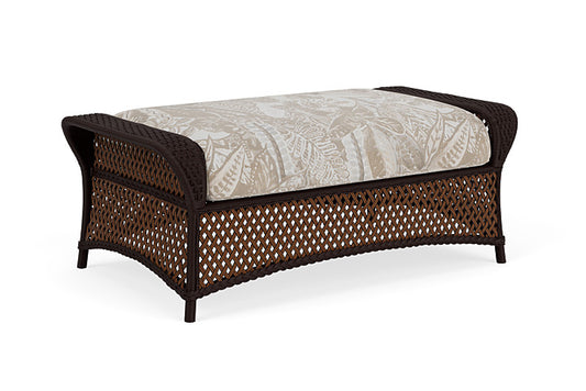 Lloyd Flanders - Grand Traverse Large Ottoman In Caramel Finish With Wayfarer Dune Fabric - 713270362073 view 2
