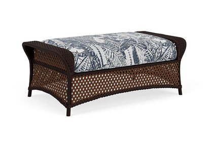 Lloyd Flanders - Grand Traverse Large Ottoman In Caramel Finish With Wayfarer Mist Fabric - 713270362074 view 2