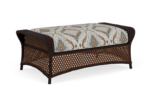 Lloyd Flanders - Grand Traverse Large Ottoman In Caramel Finish With Yoko Mist Fabric - 71327036727 view 2