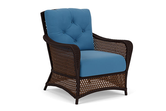 Lloyd Flanders - Grand Traverse Lounge Chair In Caramel Finish With Bamboo Bay Sky Fabric - 713020362007 view 1