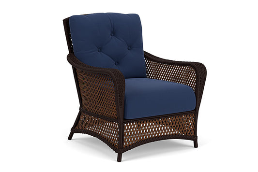 Lloyd Flanders - Grand Traverse Lounge Chair In Caramel Finish With Beach Navy Fabric - 713020362013 view 1