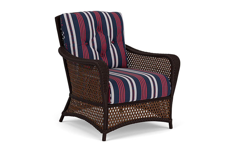 Lloyd Flanders - Grand Traverse Lounge Chair In Caramel Finish With Berkely Hall Navy Fabric - 713020362063 view 1