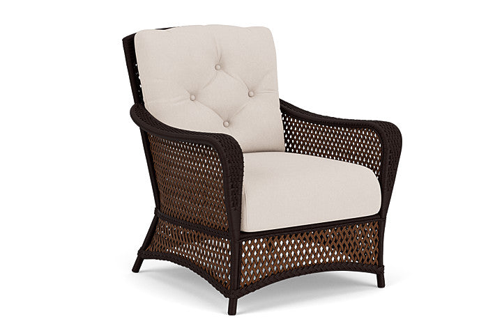 Lloyd Flanders - Grand Traverse Lounge Chair In Caramel Finish With Canvas Birds Eye Fabric - 71302036937 view 1