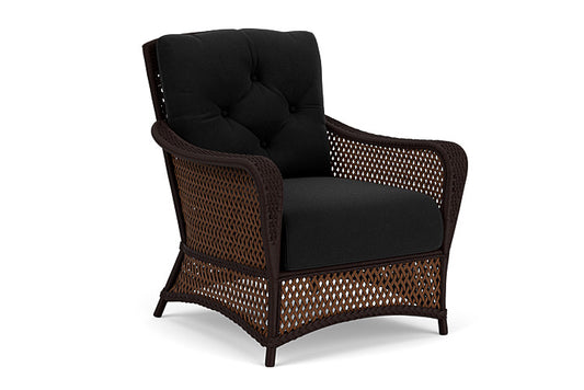 Lloyd Flanders - Grand Traverse Lounge Chair In Caramel Finish With Canvas Black Fabric - 71302036157 view 1