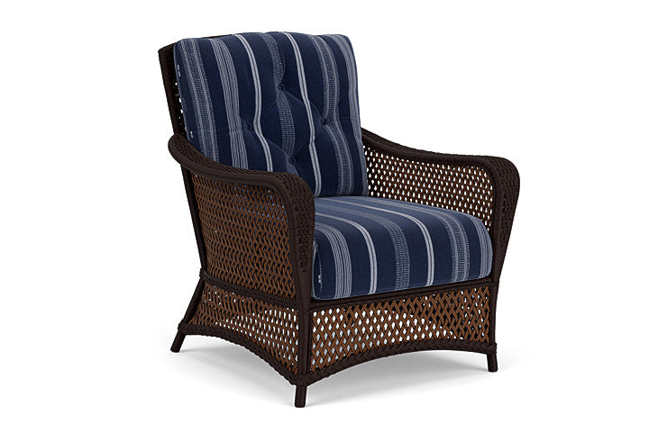 Lloyd Flanders - Grand Traverse Lounge Chair In Caramel Finish With Consider Indigo Fabric - 713020361969 view 1