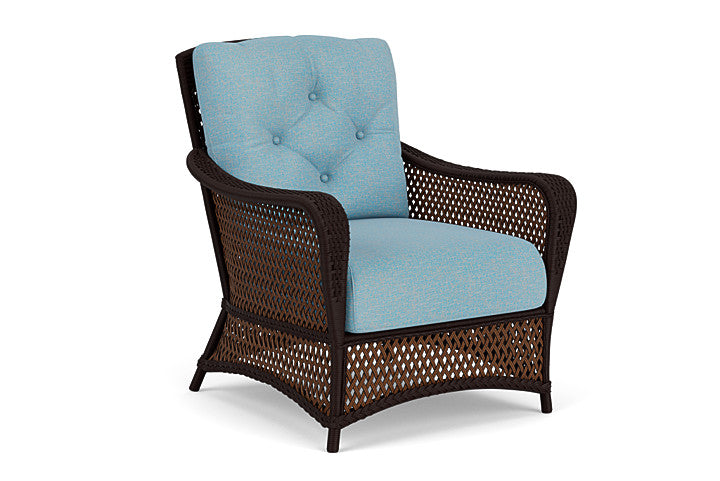 Lloyd Flanders - Grand Traverse Lounge Chair In Caramel Finish With Leeds Light Blue Fabric - 713020362058 view 1