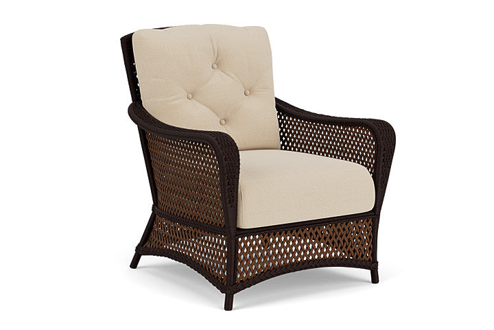 Lloyd Flanders - Grand Traverse Lounge Chair In Caramel Finish With Raindrop Almond Fabric - 713020362055 view 1