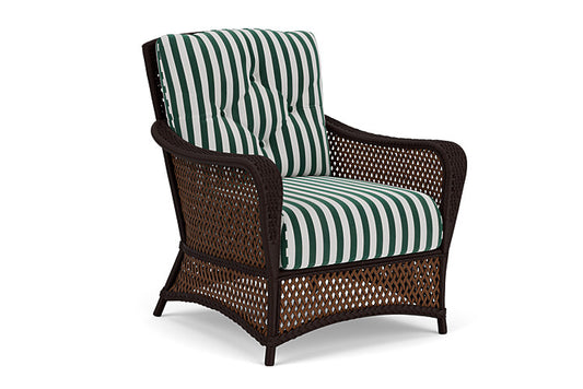 Lloyd Flanders - Grand Traverse Lounge Chair In Caramel Finish With Safari/White Stripe Fabric - 71302036269 view 1