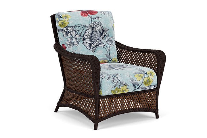 Lloyd Flanders - Grand Traverse Lounge Chair In Caramel Finish With Serena Floral Meadow Fabric - 713020362079 view 1