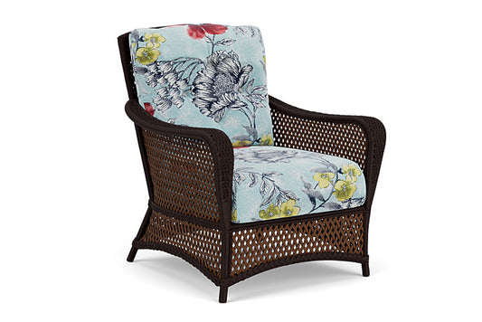 Lloyd Flanders - Grand Traverse Lounge Chair In Caramel Finish With Serena Floral Meadow Fabric - 713020362079 view 1