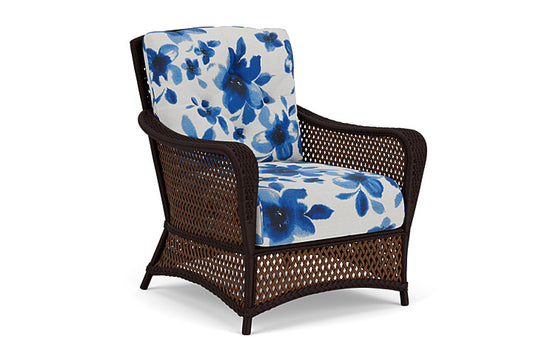 Lloyd Flanders - Grand Traverse Lounge Chair In Caramel Finish With Watercolor Blossom Capri Fabric - 71302036672 view 1