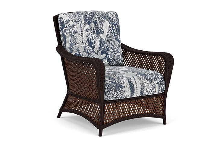Lloyd Flanders - Grand Traverse Lounge Chair In Caramel Finish With Wayfarer Mist Fabric - 713020362074 view 1