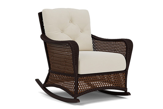 Lloyd Flanders - Grand Traverse Lounge Rocker In Caramel Finish With Beach Natural Fabric - 713330362005 view 1