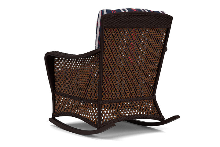 Lloyd Flanders - Grand Traverse Lounge Rocker In Caramel Finish With Berkely Hall Navy Fabric - 713330362063 view 2