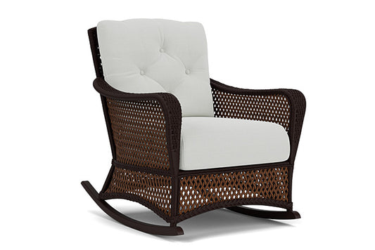 Lloyd Flanders - Grand Traverse Lounge Rocker In Caramel Finish With Bright Side Fog Fabric - 713330362012 view 1