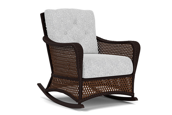 Lloyd Flanders - Grand Traverse Lounge Rocker In Caramel Finish With Burson Domino Fabric - 713330362035 view 1