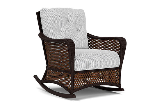 Lloyd Flanders - Grand Traverse Lounge Rocker In Caramel Finish With Burson Domino Fabric - 713330362035 view 1