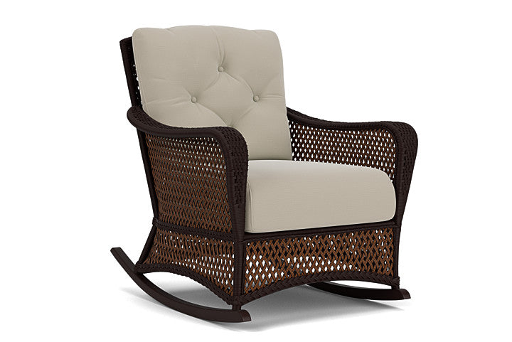Lloyd Flanders - Grand Traverse Lounge Rocker In Caramel Finish With Callen Driftwood Fabric - 713330362023 view 1