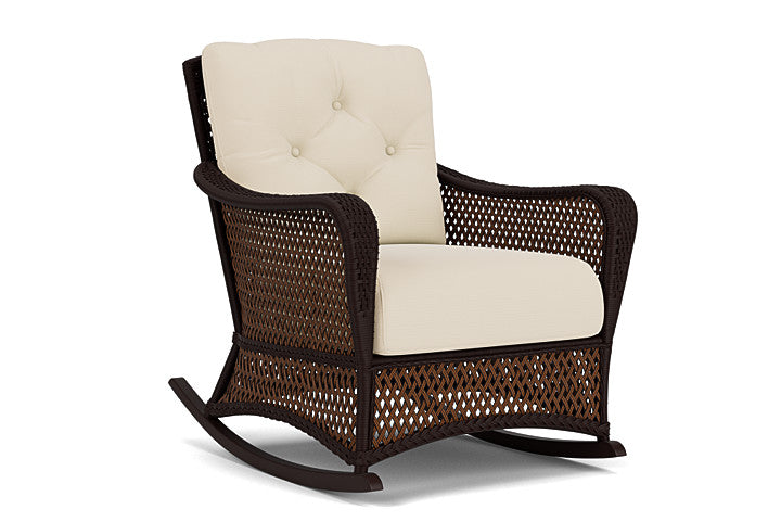 Lloyd Flanders - Grand Traverse Lounge Rocker In Caramel Finish With Callen Pearl Fabric - 713330362021 view 1