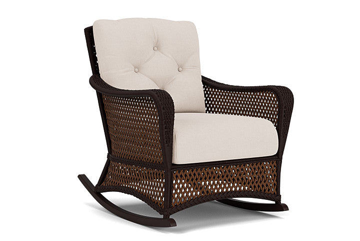 Lloyd Flanders - Grand Traverse Lounge Rocker In Caramel Finish With Canvas Birds Eye Fabric - 71333036937 view 1