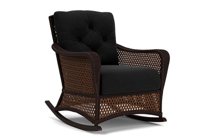 Lloyd Flanders - Grand Traverse Lounge Rocker In Caramel Finish With Canvas Black Fabric - 71333036157 view 1