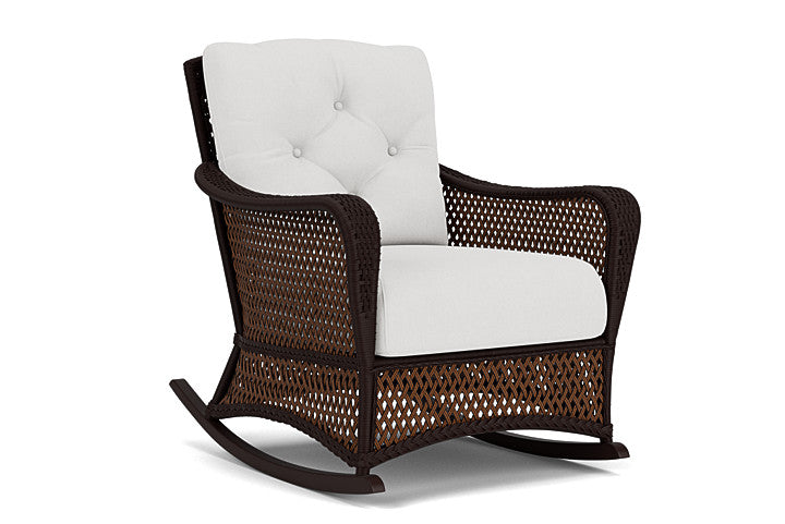Lloyd Flanders - Grand Traverse Lounge Rocker In Caramel Finish With Canvas Natural Fabric - 71333036159 view 1