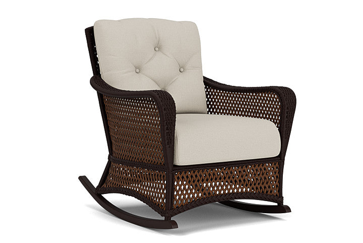 Lloyd Flanders - Grand Traverse Lounge Rocker In Caramel Finish With Fife Fog Fabric - 71333036181 view 1