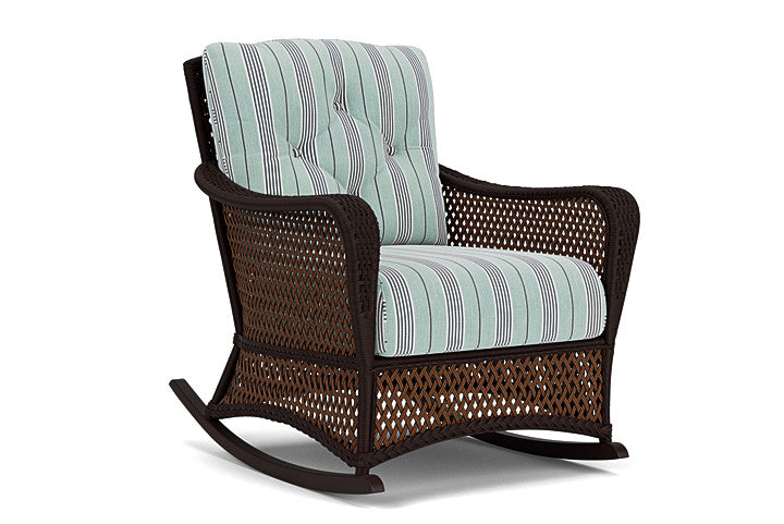 Lloyd Flanders - Grand Traverse Lounge Rocker In Caramel Finish With Hansen Seaglass Fabric - 713330361926 view 1