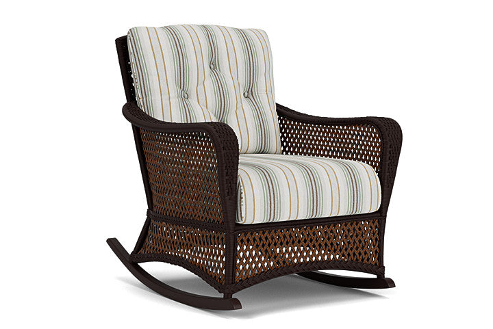 Lloyd Flanders - Grand Traverse Lounge Rocker In Caramel Finish With Jansen Eucalyptus Fabric - 713330362061 view 1