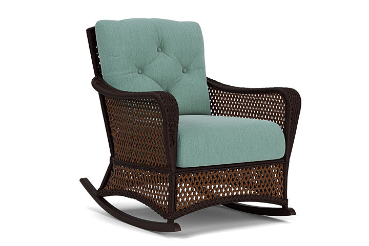 Lloyd Flanders - Grand Traverse Lounge Rocker In Caramel Finish With Loveboat Mint Fabric - 713330362010 view 1