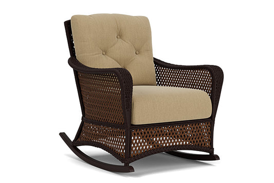 Lloyd Flanders - Grand Traverse Lounge Rocker In Caramel Finish With Loveboat Saffron Fabric - 713330362009 view 1