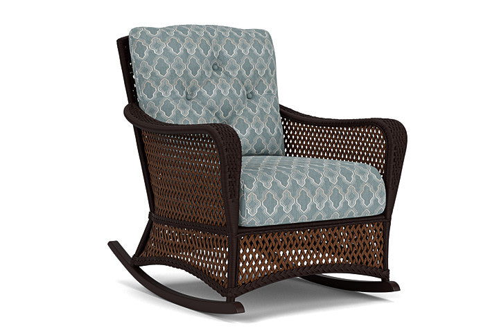 Lloyd Flanders - Grand Traverse Lounge Rocker In Caramel Finish With Luna Mist Fabric - 713330362070 view 1