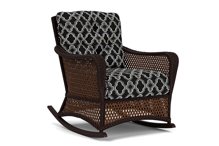 Lloyd Flanders - Grand Traverse Lounge Rocker In Caramel Finish With Luna Onyx Fabric - 713330362071 view 1