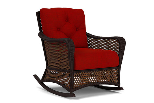 Lloyd Flanders - Grand Traverse Lounge Rocker In Caramel Finish With Partyline Lollipop Fabric - 713330362054 view 1