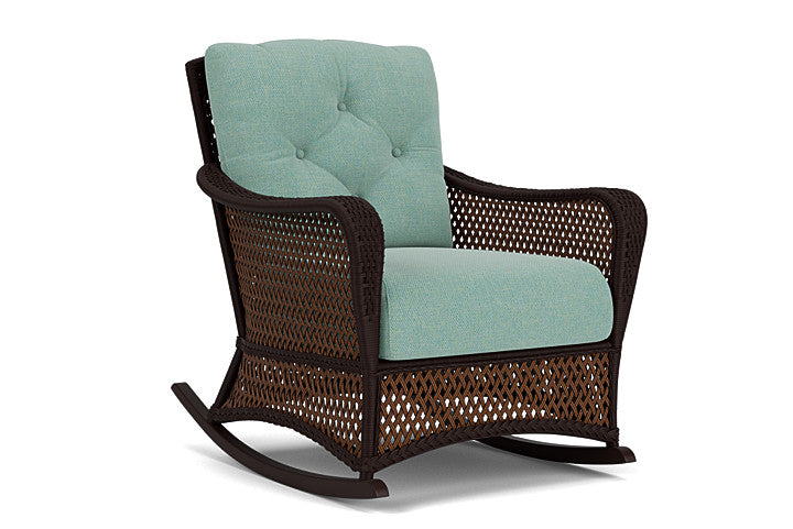 Lloyd Flanders - Grand Traverse Lounge Rocker In Caramel Finish With Pavian Pool Fabric - 713330362045 view 1