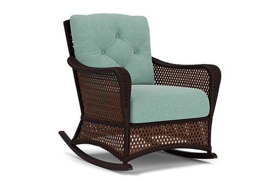 Lloyd Flanders - Grand Traverse Lounge Rocker In Caramel Finish With Pavian Pool Fabric - 713330362045 view 1