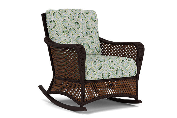 Lloyd Flanders - Grand Traverse Lounge Rocker In Caramel Finish With Plume Spring Fabric - 713330362085 view 1