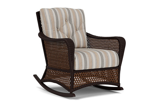Lloyd Flanders - Grand Traverse Lounge Rocker In Caramel Finish With Purveyor Pewter Fabric - 71333036146 view 1