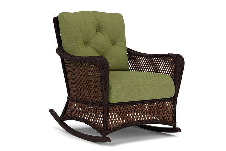 Lloyd Flanders - Grand Traverse Lounge Rocker In Caramel Finish With Reflections Grass Fabric - 713330362051 view 1