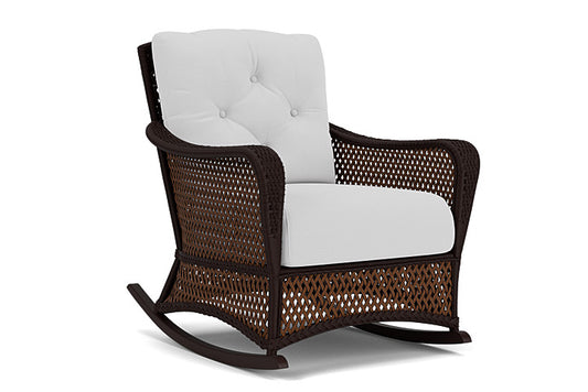 Lloyd Flanders - Grand Traverse Lounge Rocker In Caramel Finish With Reflections Ice Fabric - 713330362052 view 1