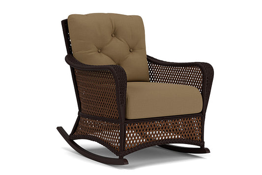 Lloyd Flanders - Grand Traverse Lounge Rocker In Caramel Finish With Reflections Straw Fabric - 713330362053 view 1