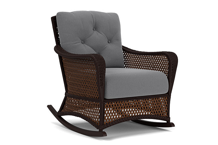 Lloyd Flanders - Grand Traverse Lounge Rocker In Caramel Finish With Remy Graphite Fabric - 713330362003 view 1