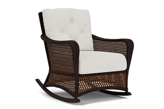 Lloyd Flanders - Grand Traverse Lounge Rocker In Caramel Finish With Rollo Linen Fabric - 713330362020 view 1