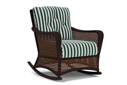 Lloyd Flanders - Grand Traverse Lounge Rocker In Caramel Finish With Safari/White Stripe Fabric - 71333036269 view 1