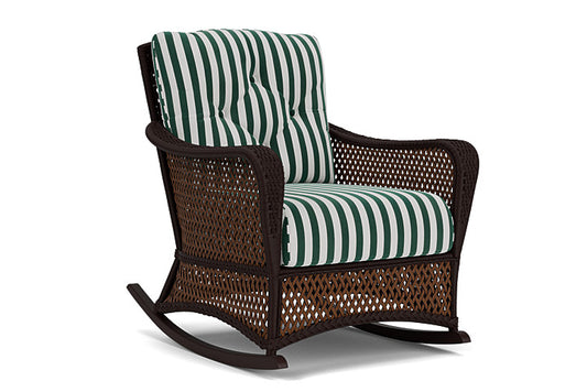 Lloyd Flanders - Grand Traverse Lounge Rocker In Caramel Finish With Safari/White Stripe Fabric - 71333036269 view 1