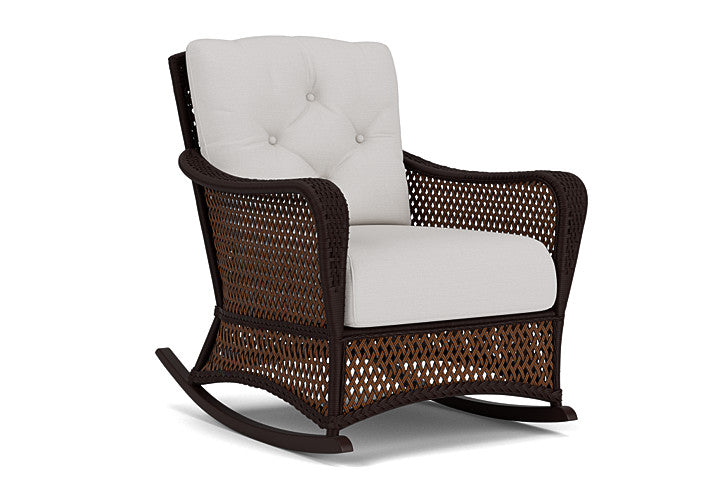 Lloyd Flanders - Grand Traverse Lounge Rocker In Caramel Finish With Sailcloth Seagull Fabric - 71333036W61 view 1
