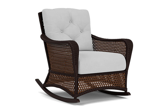 Lloyd Flanders - Grand Traverse Lounge Rocker In Caramel Finish With Sandberg Dove Fabric - 713330362022 view 1