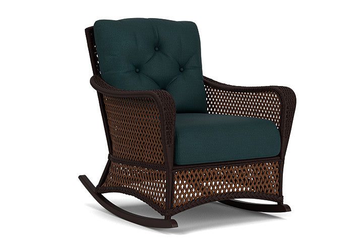 Lloyd Flanders - Grand Traverse Lounge Rocker In Caramel Finish With Sandberg Lagoon Fabric - 713330362039 view 1
